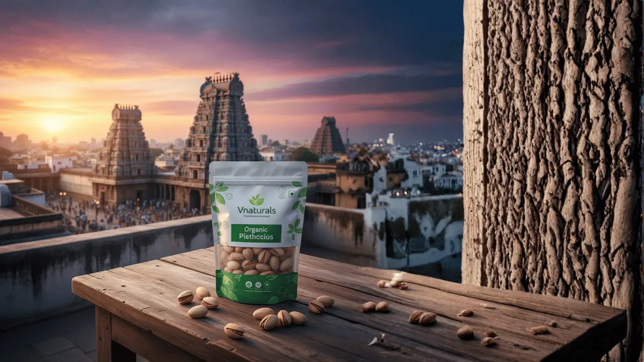 Discover the Joy of Pistachios — Fresh, Roasted & Delivered by Vnaturals in Madurai