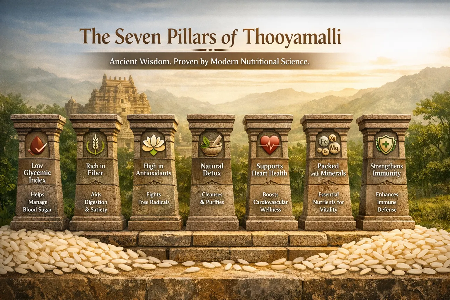 7 Powerful Nutrition Facts That Make Thooyamalli Rice Nutritional value a Low Glycemic Index Super Grain